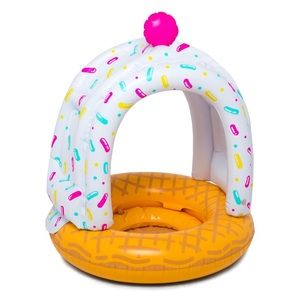 Bigmouth Ice Cream Cone Cutie Lil’ Canopy Float, 50+ UPF Protection, Ages 12-36M